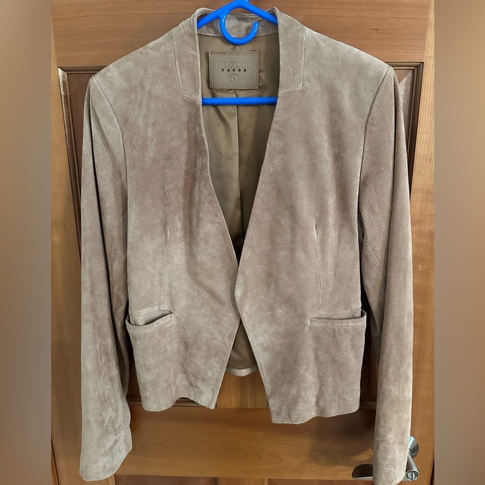 Blank NYC Light Brown Suede Leather Jacket